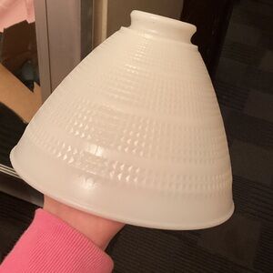 White Textured Glass Lamp Shade floor lamp